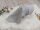 Kopftuch mit Schirm und Gummizug, Musselin hellgrau, KU: 40-57 cm
