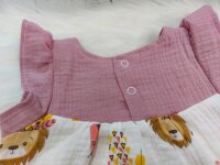 Sommerkleid oder -tunika aus Musselin, L&ouml;we rosa, Gr. 74-164