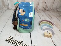 Kindergartenrucksack aus Softshell, Stickbild innen